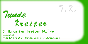 tunde kreiter business card